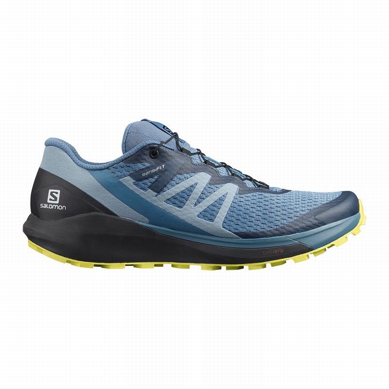 Salomon SENSE RIDE 4 Zapatillas De Running Hombre - Azules / Negras - Colombia (28571-FISK)